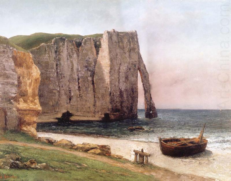 Cliff at Etretat, Gustave Courbet